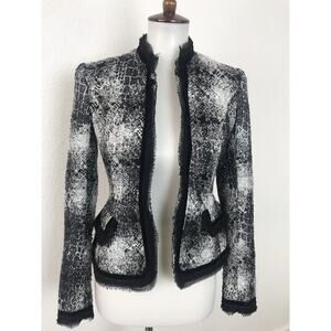 Cache Vintage Jacket Blazer Single Breast Tweed